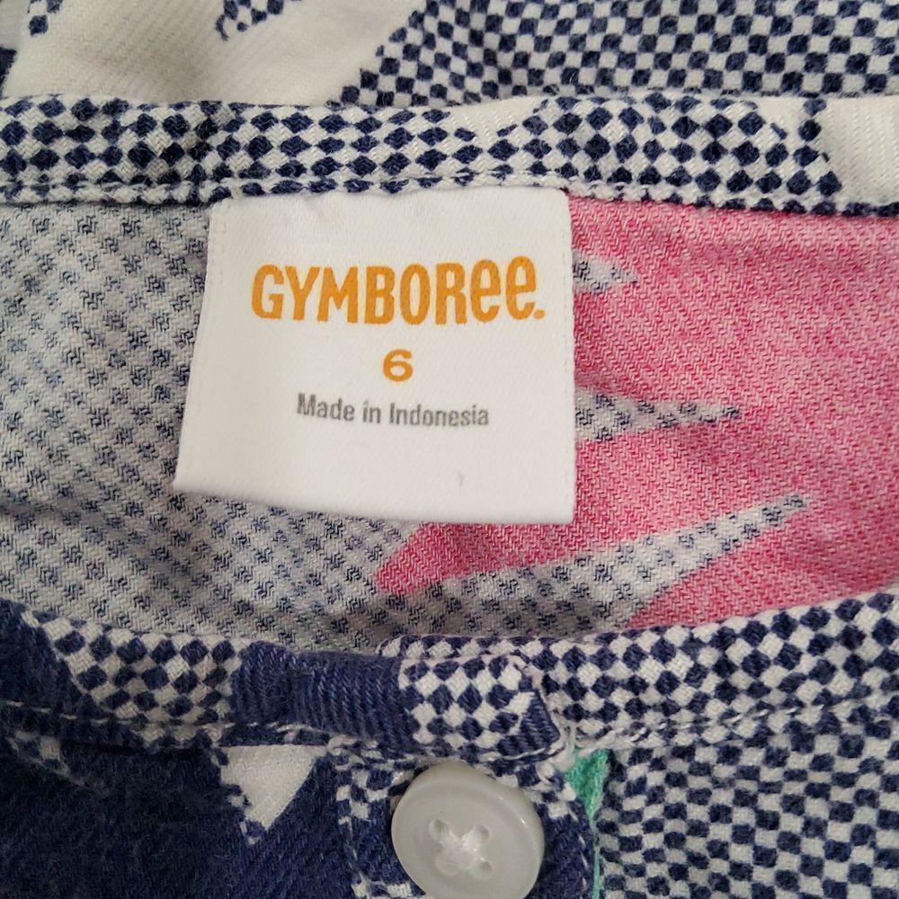 GYMBOREE 6 Floral Print Button-Up Top - Picture 3 of 4
